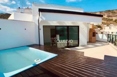 Cobertura com 4 dormitórios à venda, 239 m² - charitas - niterói/rj