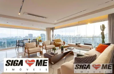 Apartamento charmoso com 4 suítes e 3 vagas, 220m² - campo belo