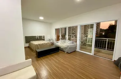 Apartamento à venda em santana de parnaíba-sp, bairro tamboré: 1 quarto, 2 salas, 2 banheiros, 2 vagas - 50m² de área!
