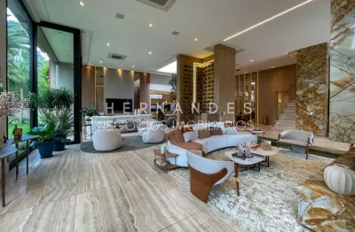 Linda e luxuosa mansão com lago e totalmente mobiliada no  em alphaville barueri móveis assinados