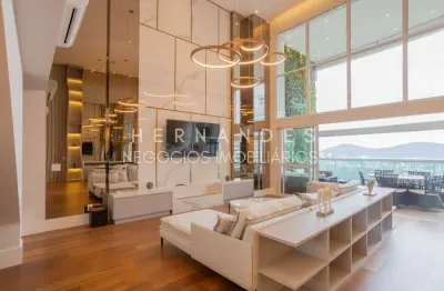 Apartamento de luxo no green valley alphaville - 4 suítes, mobiliado, vista para o lago e 4 vagas de garagem!