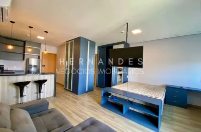 Apartamento para locação no tamboré, 1 quarto,1 banheiro,1 vaga de garagem, 44m²