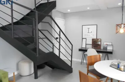 Duplex mobiliado na rua paim - lazer completo 2 dormitórios 2 vagas