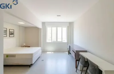 Studio p/ locação, c/ 30 m.au, reformado e mobiliado, banheiro social, sem vaga. vila buarque.