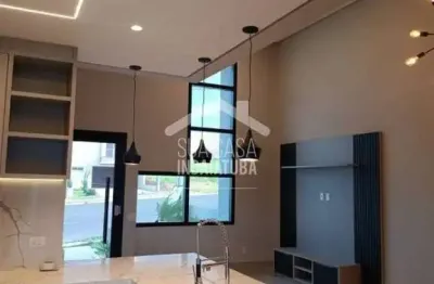 Casa nova com 3 suítes, escritório e móveis planejados no condomínio gran reserve