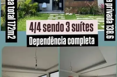 Casa em condomínio fechado com 4 quartos à venda na vila florença, abrantes, camaçari, 138 m2 por r$ 815.000
