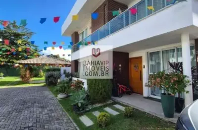 Casa em condomínio fechado com 4 quartos à venda na rua carlos conceição, buraquinho, lauro de freitas, 130 m2 por r$ 1.300.000