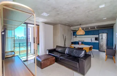 Excelente apartamento, semi mobiliado com ampla área de lazer