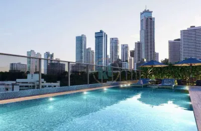 Flat com 1 dormitório à venda, 22 m² por r$ 480.000,00 - cabo branco - joão pessoa/pb