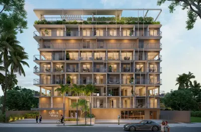 Ref: la102 - lançamento, flat à venda, joão pessoa, tambaú, 1 quarto, 50m do mar