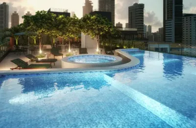 Ref: la018 - lançamento, flat à venda, cabo branco, studio, 1 e 2 quartos