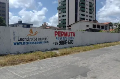 Ref: ter002 - área para permuta, joão pessoa, bairro dos estados, 40mx32m