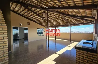 Cobertura com 4 quartos à venda na coronel benjamim guimarães, industrial, contagem por r$ 1.200.000