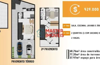 Casa com 2 quartos à venda na andorinhas, masterville, sarzedo por r$ 429.000