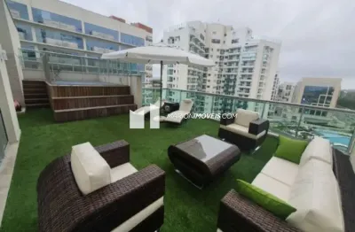 Cobertura à venda na barra da tijuca, rio de janeiro, rj, union square, centro metropolitano, 4 quartos (2 suites), duplex, piscina, churrasqueira, vg