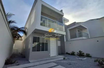 Casa triplex com 4 quartos sendo 2 suítes e terraço gourmet, á venda, no jardim mariléa em rio das ostras rj