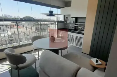 Studio 60 m2, 2  droms(1ste), 1 vaga, com churrasqueira  no terraço