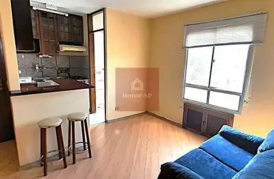 Apartamento 33 m2, 1 dorm., 1 vaga. planta inteligente e bem distribuída.