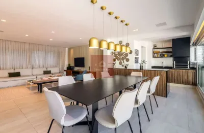 Apartamento tipo para venda em moema índios com 3 quartos, sendo 3 suítes, 158m²