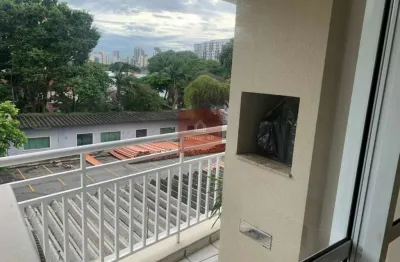 Dois dormitórios com 1 suite e varanda com churrasqueira, 1 vaga