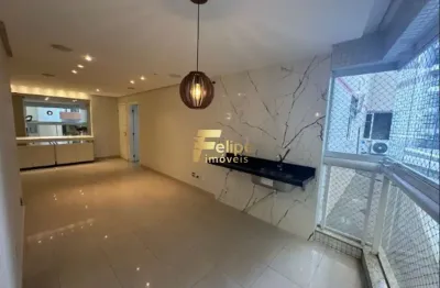 Lindo apartamento semimobiliado com 3 quartos na praia da costa.