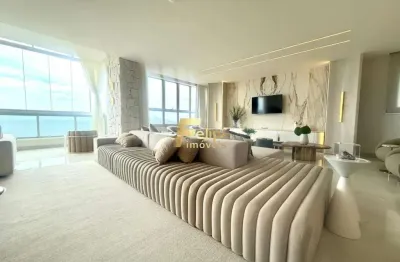 Luxuosa cobertura com 4 suítes, finamente decorada, sol da manhã, vista mar, à venda mobiliada, na mata da praia, vitória/es!