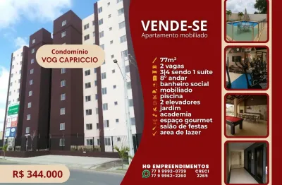 Apt. mobiliado pronto para morar em condominio 3/4 - boa vista -  vitória da conquista bahia