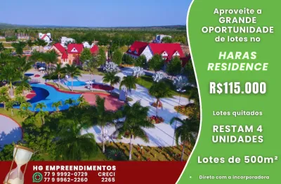 Oportunidade lote haras residence r$115.000, 500m², vitória da conquista ba
