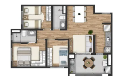 Apartamento com 2 quartos à venda na Rua Elias Antonio Zogbi, 5632, Santo Amaro, São Paulo