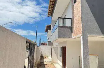 Casa duplex 3/4 com suíte e varanda e acabamento de alto padrão, a 800m da praia de jacaraípe – jardim atlântico, serra/es