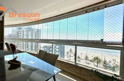Apartamento alto padrão mobiliado 3 dorm/ duas suíte, sacada gourmet vista mar - próximo ao centro de mongaguá/sp