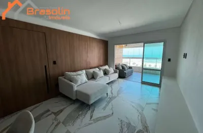 Apartamento 3 dorm/sendo 2 suíte sacada gourmet vista mar alto padrão mobiliadoem aviação, praia grande