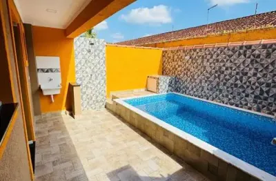 Sobrado em condomínio 2 dormitórios, com piscina individual - cibratel ii, itanhaém.
