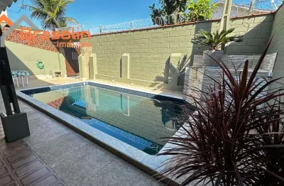 Oportunidade casa 4 dormitórios com piscina e área de lazer com vista mar - mongagua, agenor de campos