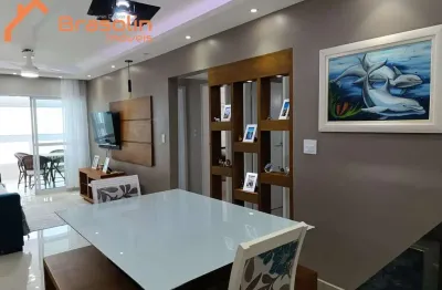 Apartamento 3 dormitórios, sacada vista mar em centro, mongaguá/sp