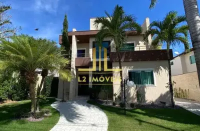Casa luxuosa - 5 quartos sendo 4 suítes - porteira fechada - alphaville litoral norte 1