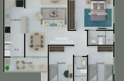Apartamento à venda, 3 quartos, 2 suítes, 1 vaga, osvaldo rezende - uberlândia/mg