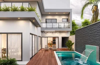 Casa de condomínio à venda, 3 quartos, 3 suítes, 2 vagas, novo mundo - uberlândia/mg