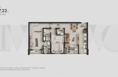 Apartamento à venda, 2 quartos, 2 suítes, 1 vaga, jardim karaiba - uberlândia/mg
