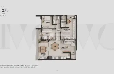Apartamento à venda, 3 quartos, 2 suítes, 2 vagas, jardim karaiba - uberlândia/mg
