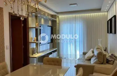 Apartamento mobiliado à venda, 3 quartos, 1 suíte, 2 vagas, jardim veneza - uberlândia/mg