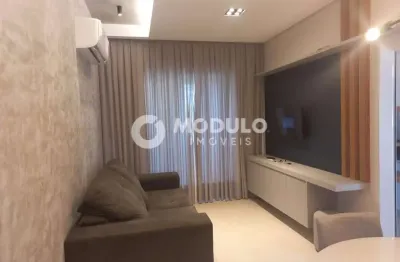 Apartamento mobiliado à venda, 2 quartos, 1 suíte, 2 vagas, santa mônica - uberlândia/mg