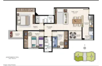 Apartamento com 3 quartos à venda na Rua Celso Pinheiro, 1710, Três Andares, Teresina por R$ 454.720