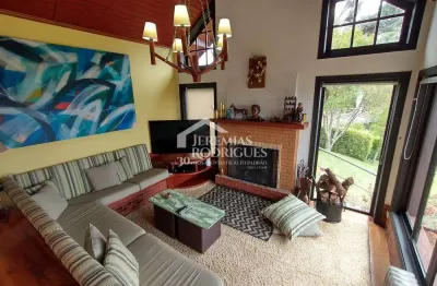 Casa com 4 dormitórios, 281 m² - condomínio jardim véu da noiva - campos do jordão/sp