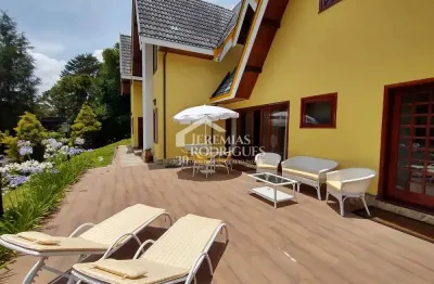 Casa com 4 dormitórios, 380 m² - condomínio jardim véu da noiva - campos do jordão/sp