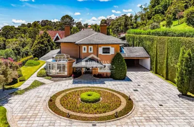 Casa com 4 suítes, 670 m² - alto do capivari - campos do jordão/sp.