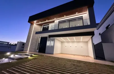 Sobrado de luxo com 3 suítes + escritório + piscina - alphaville uberlândia 1