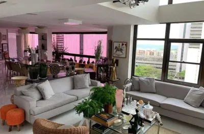 Cobertura duplex a venda tem 420 m, 4 suítes, 3 vagas, vista mar em pituba - salvador - ba