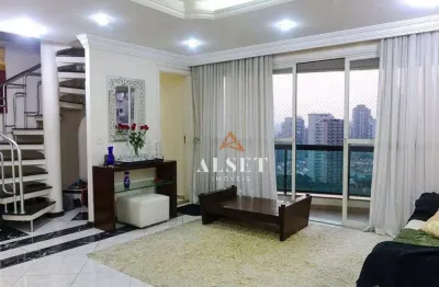 Cobertura com 2 dormitórios à venda, 200 m² por r$ 2.900.000,00 - anália franco - são paulo/sp