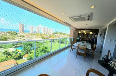 Apartamento a venda em patamares com 3 quartos vista mar varanda gourmet no mario cravo